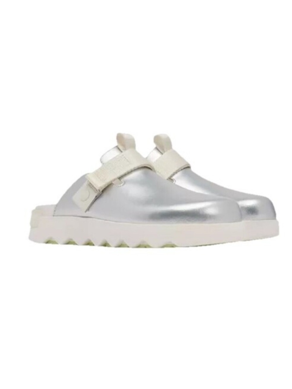 Sorel Metallic Silver Slip-On Clog Mule